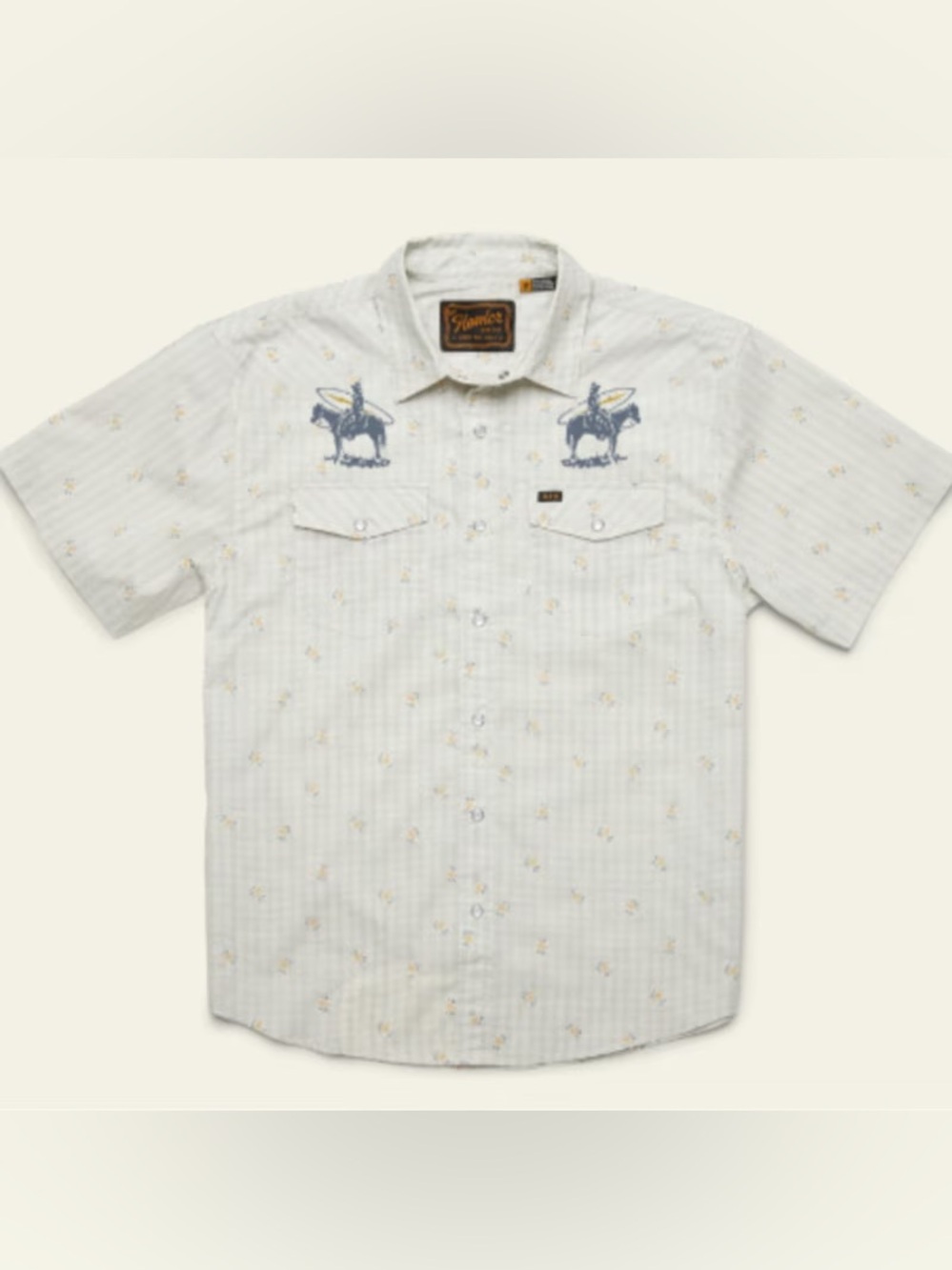 Howler Bros -RARE Crosscut Deluxe Short Sleeve OUTPOST RIDER Gaucho Style MEDIUM